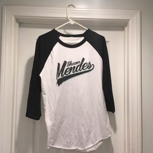 Shawn Mendes baseball tee merch